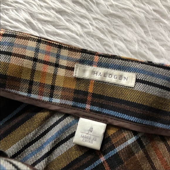 Halogen Brown Plaid Midi Skirt - Picture 2 of 4